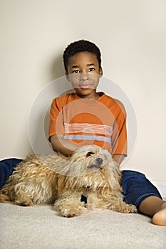 Young Boy with Dog