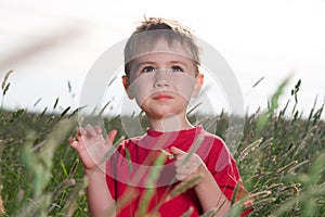 Young Boy in a Field