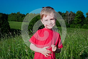 Young Boy in field