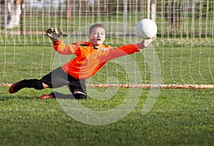 Young Boy Goalkeeper