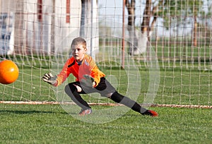 Young Boy Goalkeeper