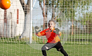 Young Boy Goalkeeper