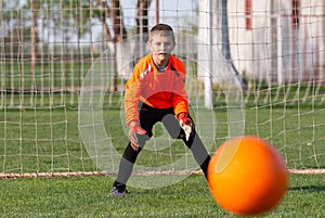 Young Boy Goalkeeper