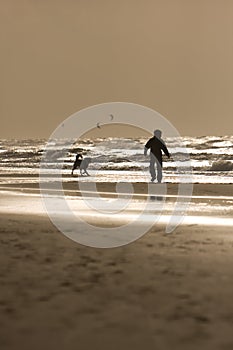 Young boy and his dog.