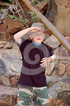 Young Boy on the lookout photo