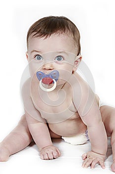 Young boy with pacifier