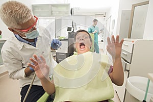 Young boy Patient at the dentist