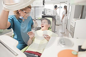 Young boy Patient at the dentist