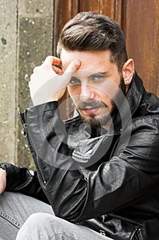 Young boy with piercing eyes - portrait of man