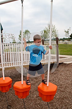 Young Boy on Playscape