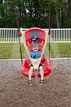 Young Boy on Playscape