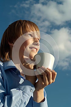 Young boy posing