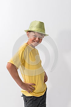 Young Boy Posing in a hat