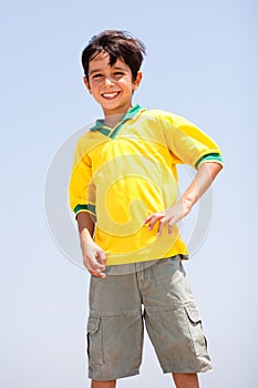 Young Boy posing to the camera