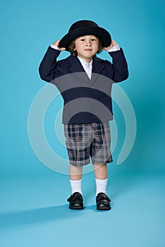 Young Boy in School Uniform