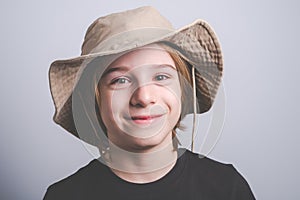 Young boy scout smiling portrai