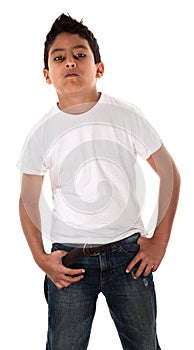 Young Boy Showing Attitude