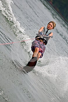 Young Boy Slalom Skier