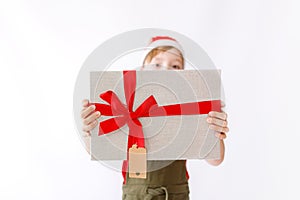 Young Boy Smiles with his Christmas Present