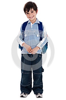 Young boy standing