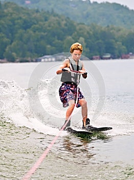 Young Boy on Trick Skis/Vertical