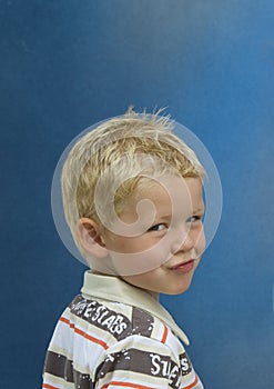 Young Boy Turning Back