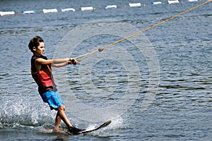 Young Boy on Wakeboard