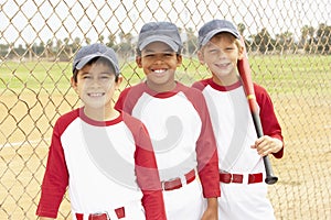 Young Boys In Baseball Team