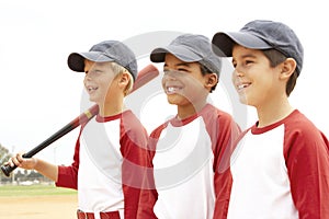 Young Boys In Baseball Team