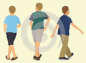 Young Boys Walking Away