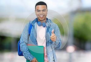 Young brazilian male student with braces