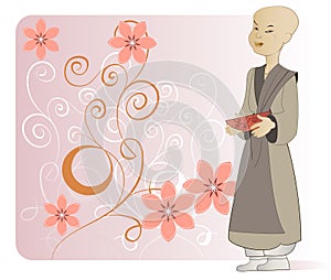 A young Buddhist monk