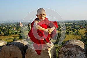 Young buddhist monk photo
