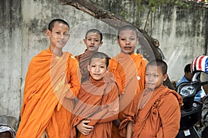 Young Buddhist monks Phnom Penh Cambodia