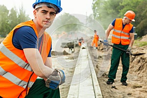 Young building worker