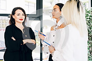 Young business colleagues working together at the office