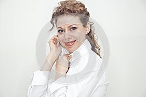 Young business lady smiling portrait