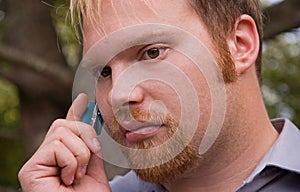 Young Business Man on Cell Phone