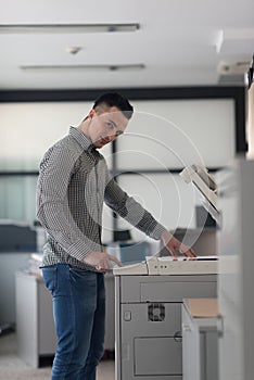 Young business man copy documents