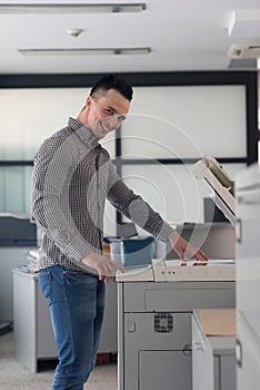 Young business man copy documents