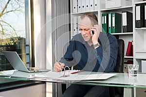 Young business man at his desk