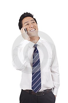 A young Business man on the phone