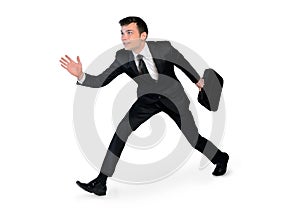 Young business man running