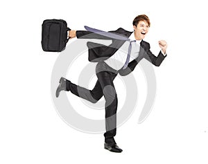 young business man running