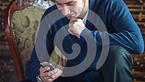 Young Business Man Using Smart Phone