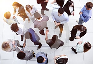 young business people talking in meeting room