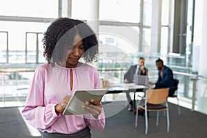 Young business people working in modern office