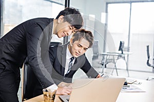 Young business people working in office