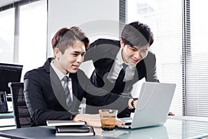 Young business people working in office