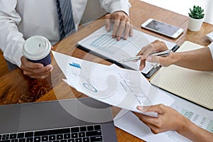 Young business team in casual style have small meeting